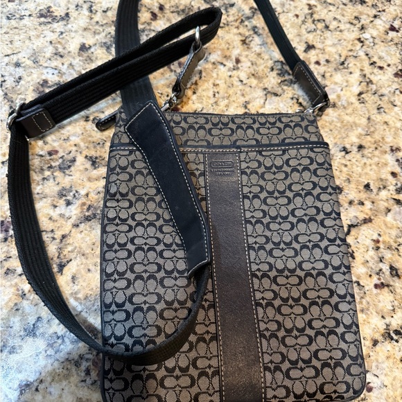 Coach Handbags - Coach Black and Gray Crossbody Bag